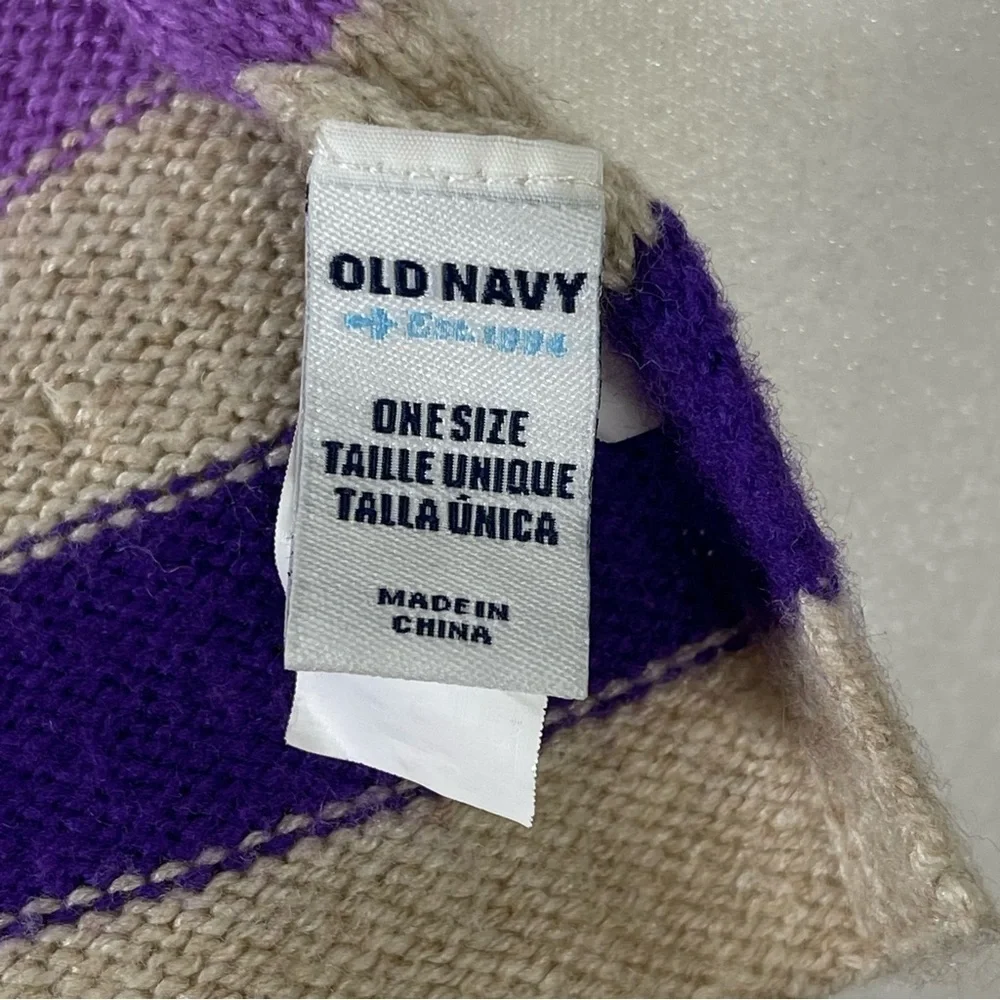 Old Navy Multicolor Striped Scarf Soft Thick Warm Cozy Fall Winter Colorful